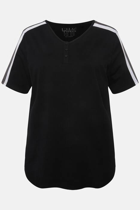 Pyjama, Schmuckstreifen, Rundhals, Halbarm