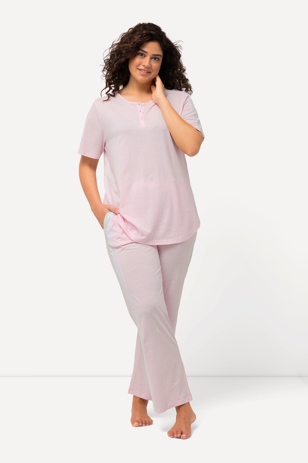grandes tailles pyjama, femmes, rose, taille: 52/54, coton, ulla popken