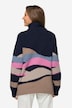 Pullover, Wellen-Muster, Rollkragen, Raglan-Langarm