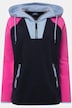 Hættetrøje, materialeblanding med fleece, colorblocking, hætte, langærmet, OEKO-TEX