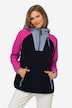 Hættetrøje, materialeblanding med fleece, colorblocking, hætte, langærmet, OEKO-TEX