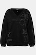 Rhinestone Long Sleeve V-Neck Tee