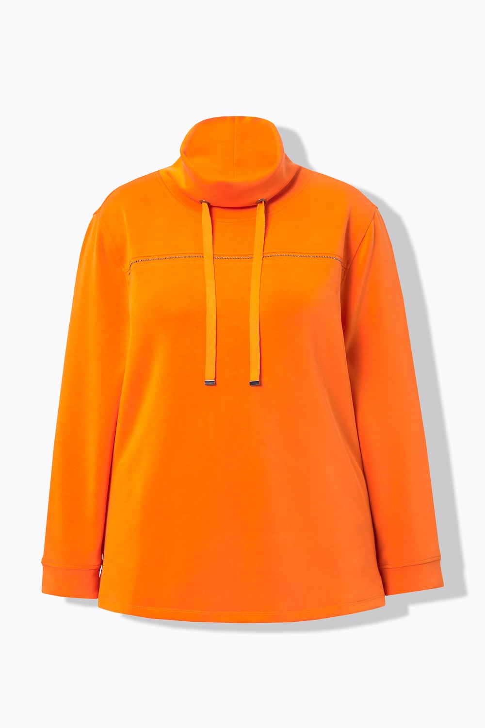 Stora storlekar Mjukiströja med stenar, Dam, orange, storlek: 46/48, Syntetfibrer/Polyester, Ulla Popken