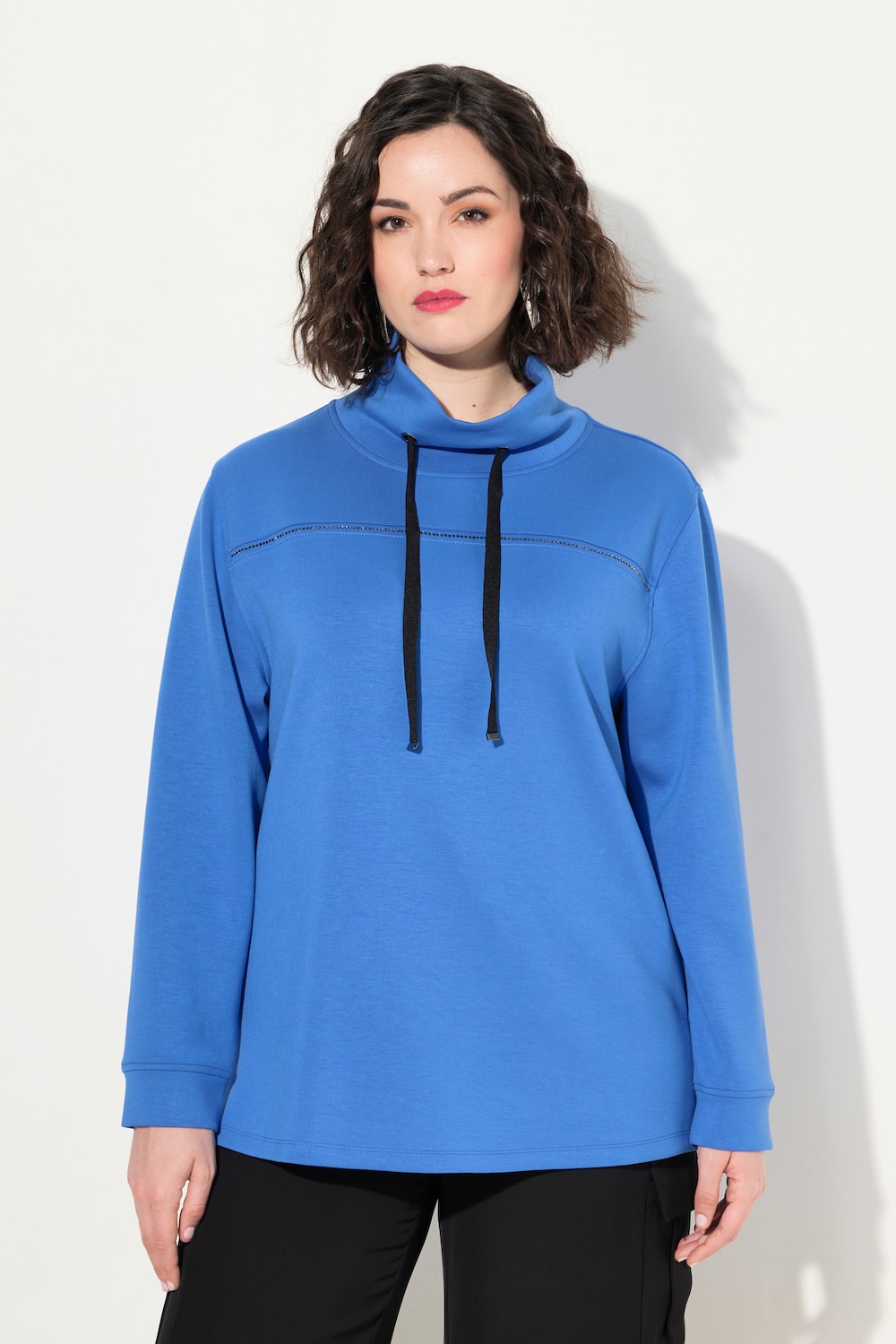Große Größen Sweatshirt, Damen, blau, Größe: 54/56, Synthetische Fasern/Polyester, Ulla Popken