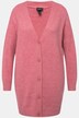 Cardigan, kasseformet, knapper, V-udskæring, finstrik