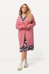 Cardigan, kasseformet, knapper, V-udskæring, finstrik