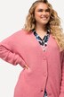 Cardigan, kasseformet, knapper, V-udskæring, finstrik