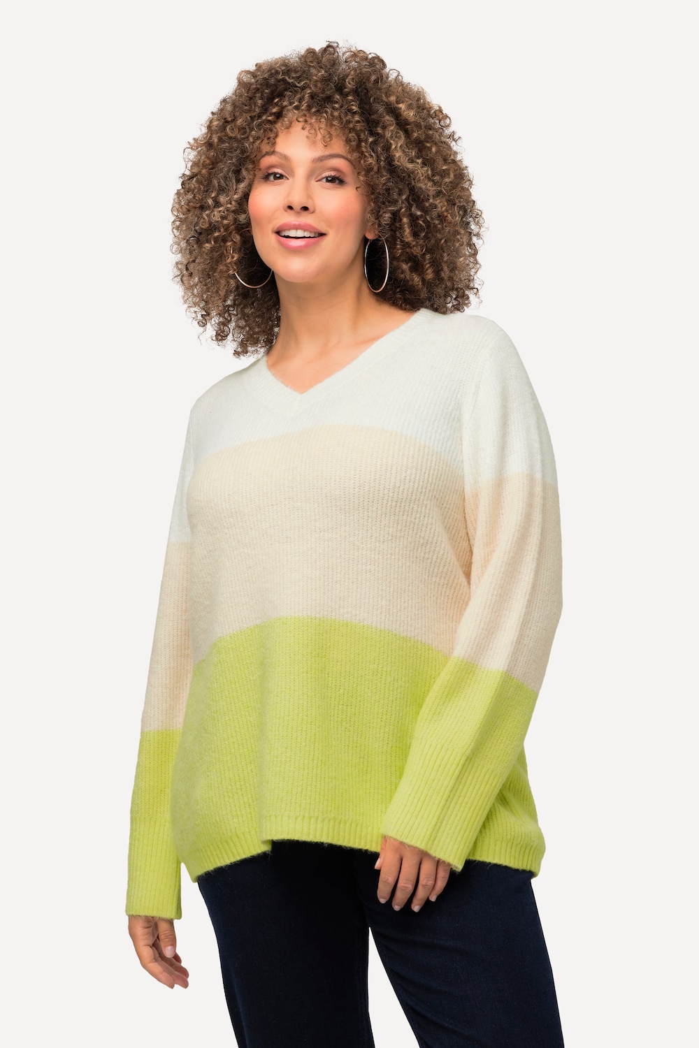Große Größen Pullover, Damen, grün, Größe: 46/48, Synthetische Fasern/Polyester, Ulla Popken