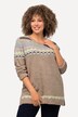 Pull norvégien avec part de laine, décolleté rond et manches longues