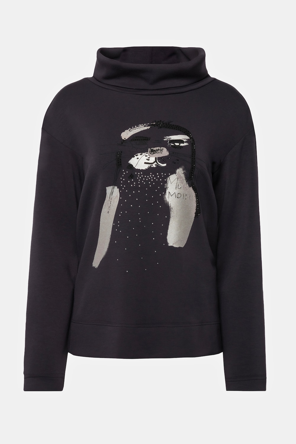 Stora storlekar Sweatshirt, Dam, grå, storlek: L, Syntetfibrer/Polyester, LAURASON