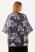 Chaqueta tipo blusa, diseño floral, escote en V, manga 3/4