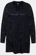 Bluse, florales Jacquardmuster, V-Ausschnitt, Langarm