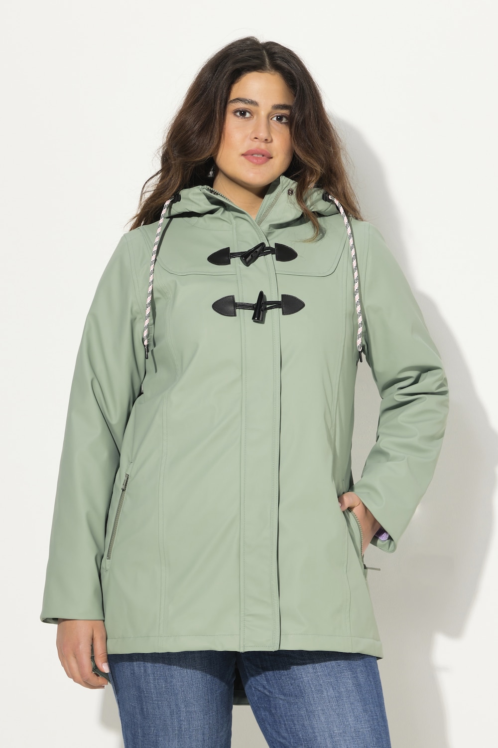 Große Größen HYPRAR Regenjacke, Damen, grau, Größe: 46/48, Polyester/Baumwolle, Ulla Popken