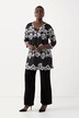 Floral Slinky 3/4 Sleeve Tunic Tee
