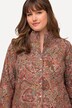 Bluse, Paisleymuster, Kelchkragen, V-Ausschnitt, Langarm