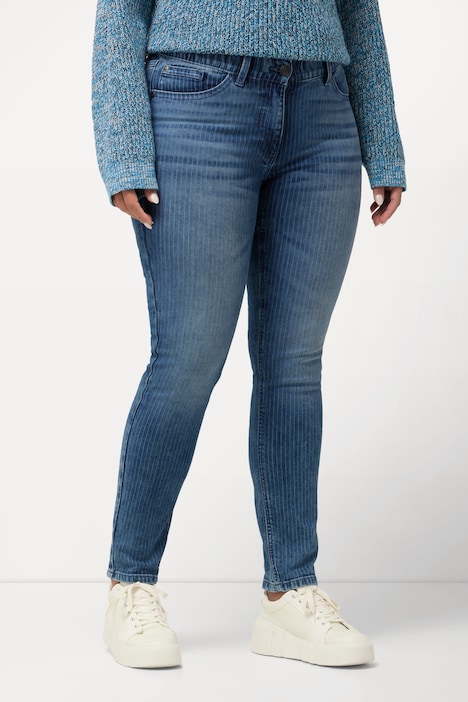 Sarah, 5-Pocket-Hose schmales | | Streifen, Jeans Bein, Skinny Hosen