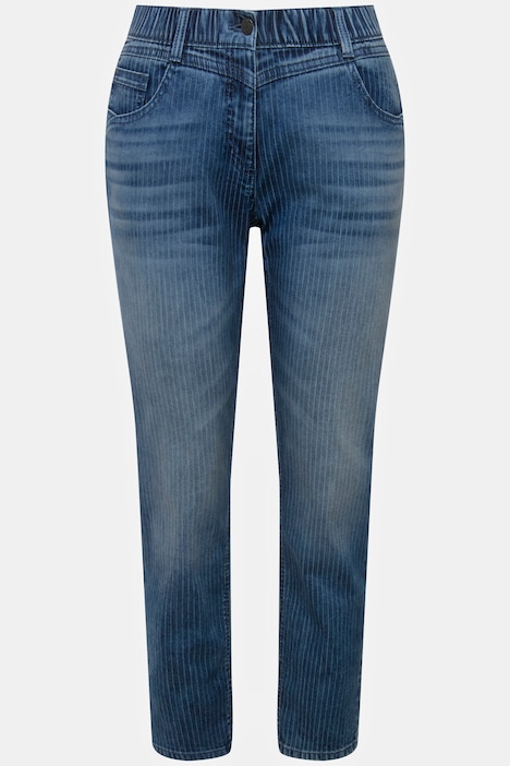 Boyfriend-Jeans, Streifen, lässig weit, 5-Pocket-Hose Hosen Jeans | 