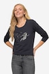 T-shirt, walvis, ronde hals, lange mouw