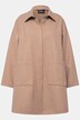 Longjacke, A-Linie, Wolloptik, Hemdkragen, Langarm