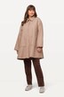 Longjacke, A-Linie, Wolloptik, Hemdkragen, Langarm