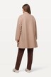 Longjacke, A-Linie, Wolloptik, Hemdkragen, Langarm