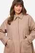 Longjacke, A-Linie, Wolloptik, Hemdkragen, Langarm