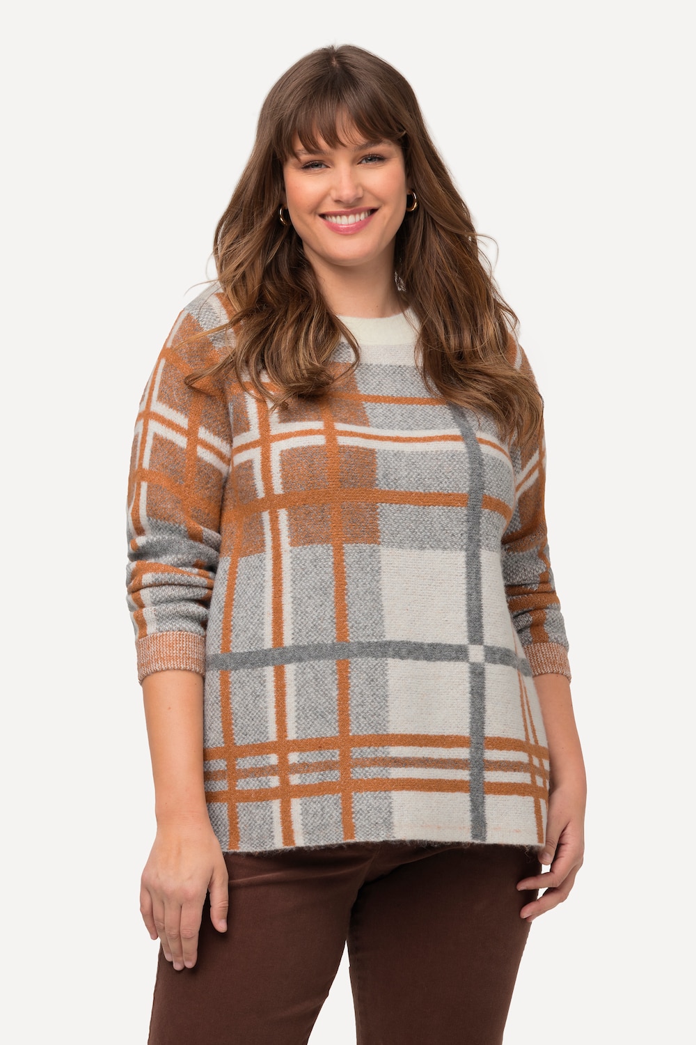 Grote Maten Pullover, Dames, wit, Maat: 50/52, Synthetische vezels/Polyester, Ulla Popken