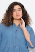 Tiered 3/4 Sleeve Chambray Dress