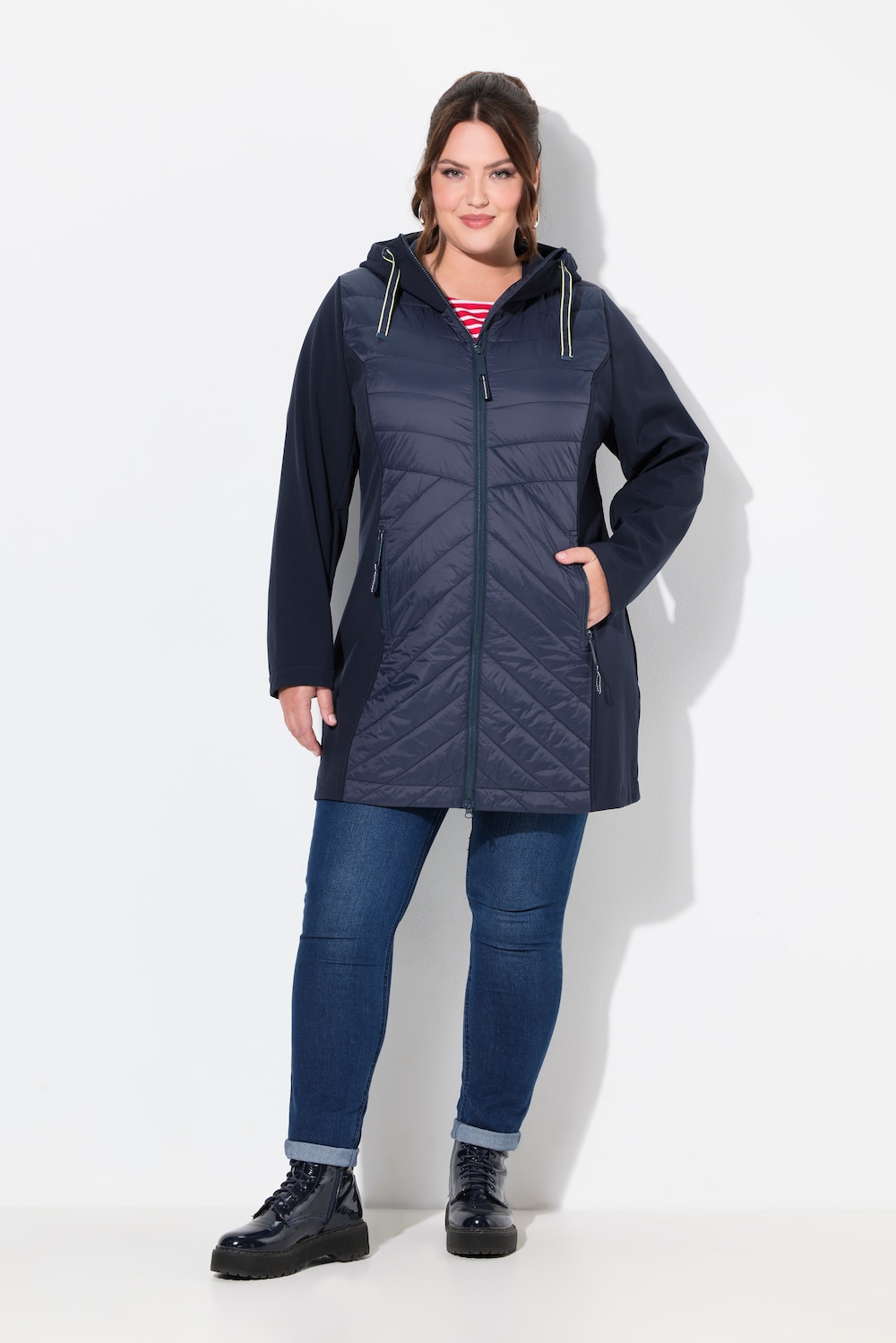 Große Größen HYPRAR Softshelljacke, Damen, blau, Größe: 54/56, Polyester/Synthetische Fasern, Ulla Popken