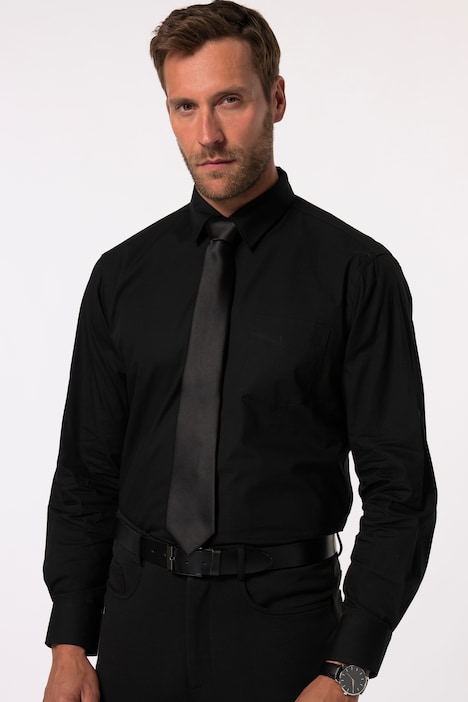 Chemise à manches longues et col Kent. Coupe Modern Fit. Jusqu'au 8XL, Tall.