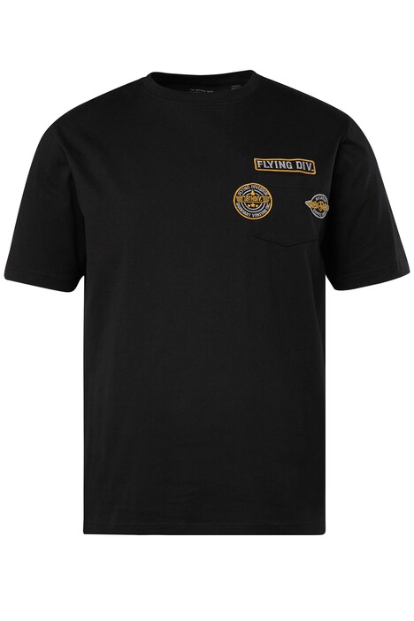 Tričko, kulatý výstřih, potisk na zádech, nášivka, do 8XL