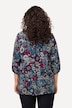 Tunika, Blumen, Biesen, A-Linie, V-Ausschnitt, 3/4-Arm