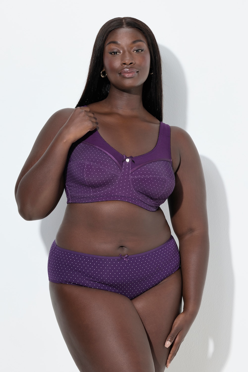 Große Größen Entlastungs-BH, Damen, lila, Größe: 130C, Synthetische Fasern/Elasthan, Ulla Popken