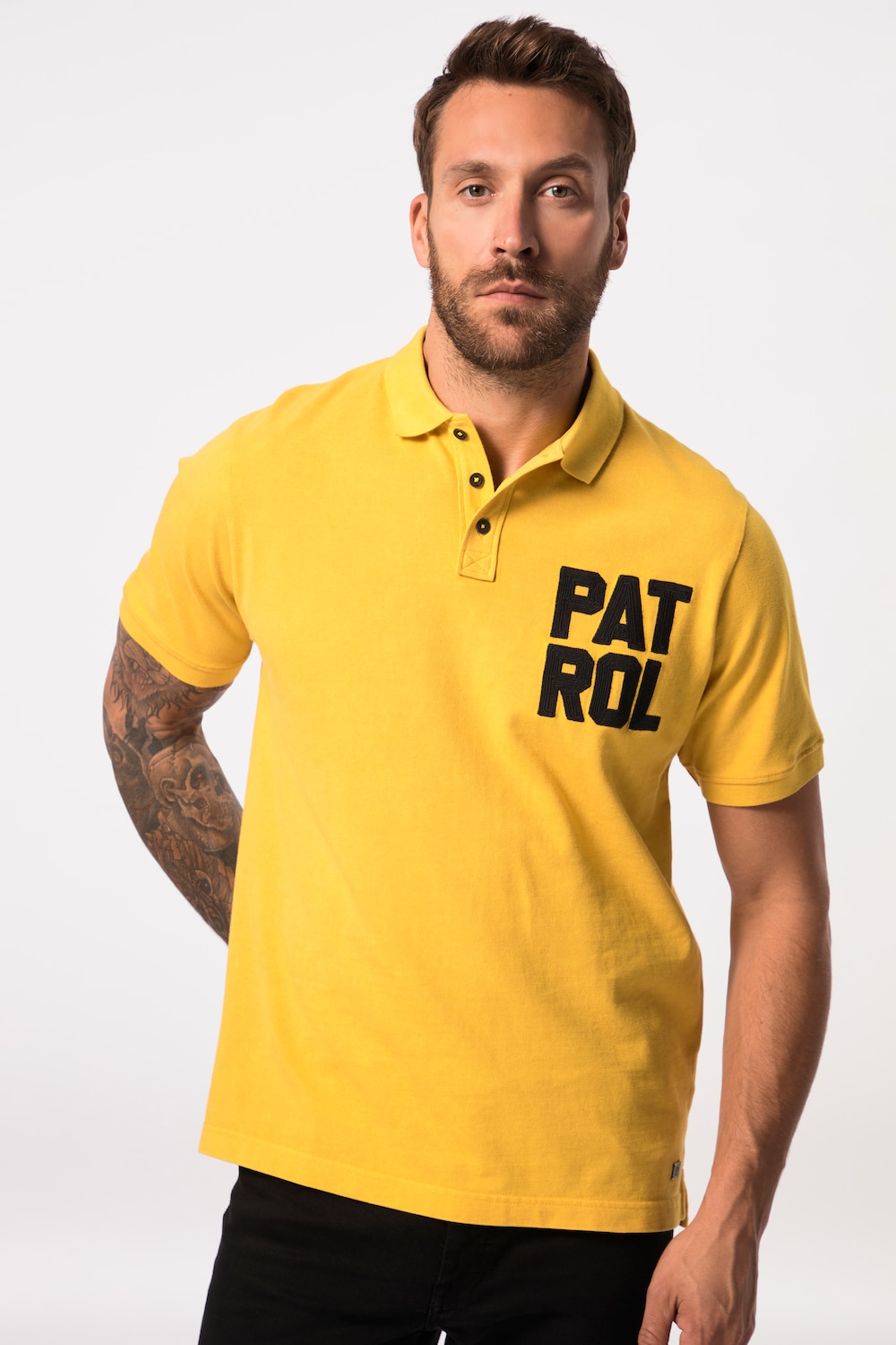 Grote Maten Poloshirt, Heren, geel, Maat: 6XL, Katoen, JP1880