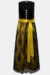 Dirndl, firkantet utringning, fløyelstopp, jacquard-skjørt, uten ermer