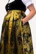 Dirndl, firkantet utringning, fløyelstopp, jacquard-skjørt, uten ermer