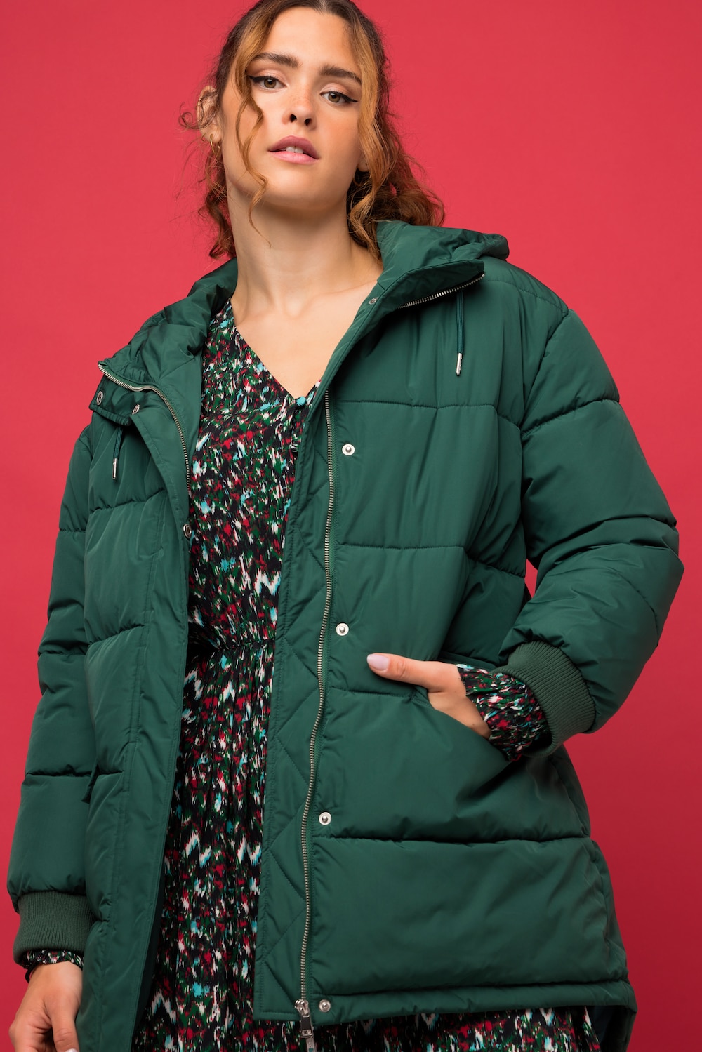 Große Größen Steppjacke, Damen, grün, Größe: 42/44, Polyester, Studio Untold