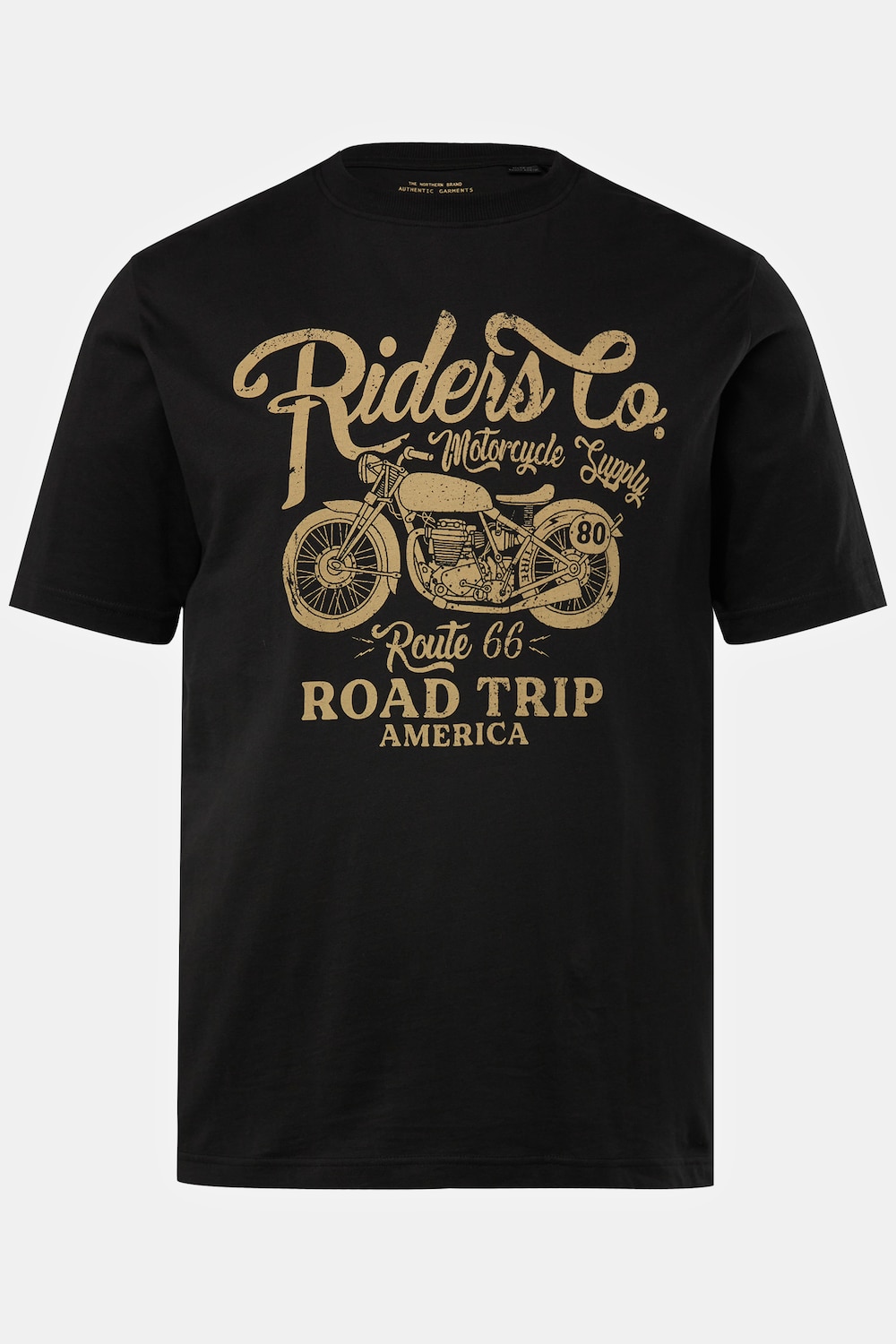 T-Shirt, Halbarm, Motorrad-Print, Rundhals, bis 8 XL