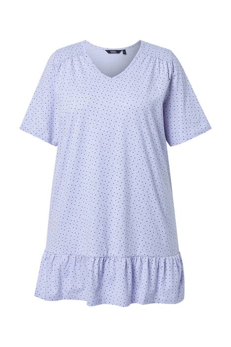 Tričko volánky, A střih, V výstřih, zvonový poloviční rukáv