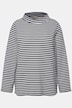 Sweatshirt, strepenstructuur, opstaande kraag, lange mouwen