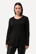 Shirt, siersteentjes, classic, ronde hals, lange mouwen