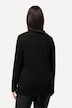 Shirt, siersteentjes, classic, ronde hals, lange mouwen