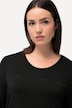 Shirt, siersteentjes, classic, ronde hals, lange mouwen