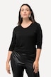 Shirt, siersteentjes, classic, ronde hals, lange mouwen