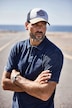 Poloshirt, halflange mouwen, piqué, Vintage Indigo-look, tot 8XL