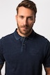 Poloshirt, halflange mouwen, piqué, Vintage Indigo-look, tot 8XL