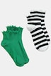 Socken, 2er-Pack, Kurzschaft, Rüschenkante