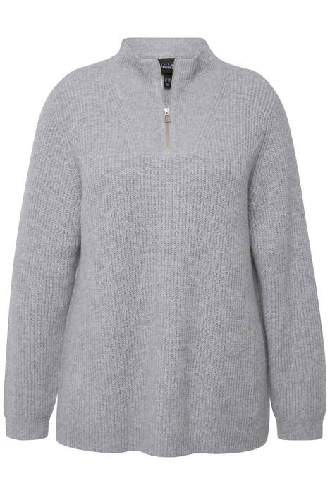 Pletený troyer, podíl vlny, troyer límeček, dlouhé rukávy