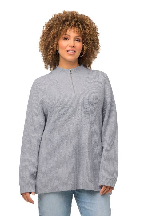 Pletený troyer, podíl vlny, troyer límeček, dlouhé rukávy