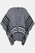 Strikket poncho med XL-tern, oversized og halvlange ærmer